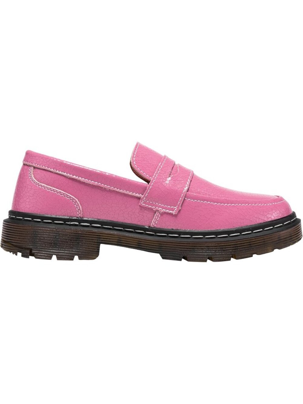 Women's Pink-croco Classic Penny Loafers Fashion Driving Moccasins Shoes - Picture 4 of 6